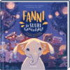 Fanni ja suuri tunnemöykky kirjan kansikuva, jossa Fanni-norsun kuva kyläjuhlissa.